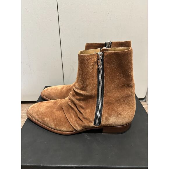 Amiri Skinny Stack Boots Brown Suede Side Zip size EU 42 / US 9 main image 5